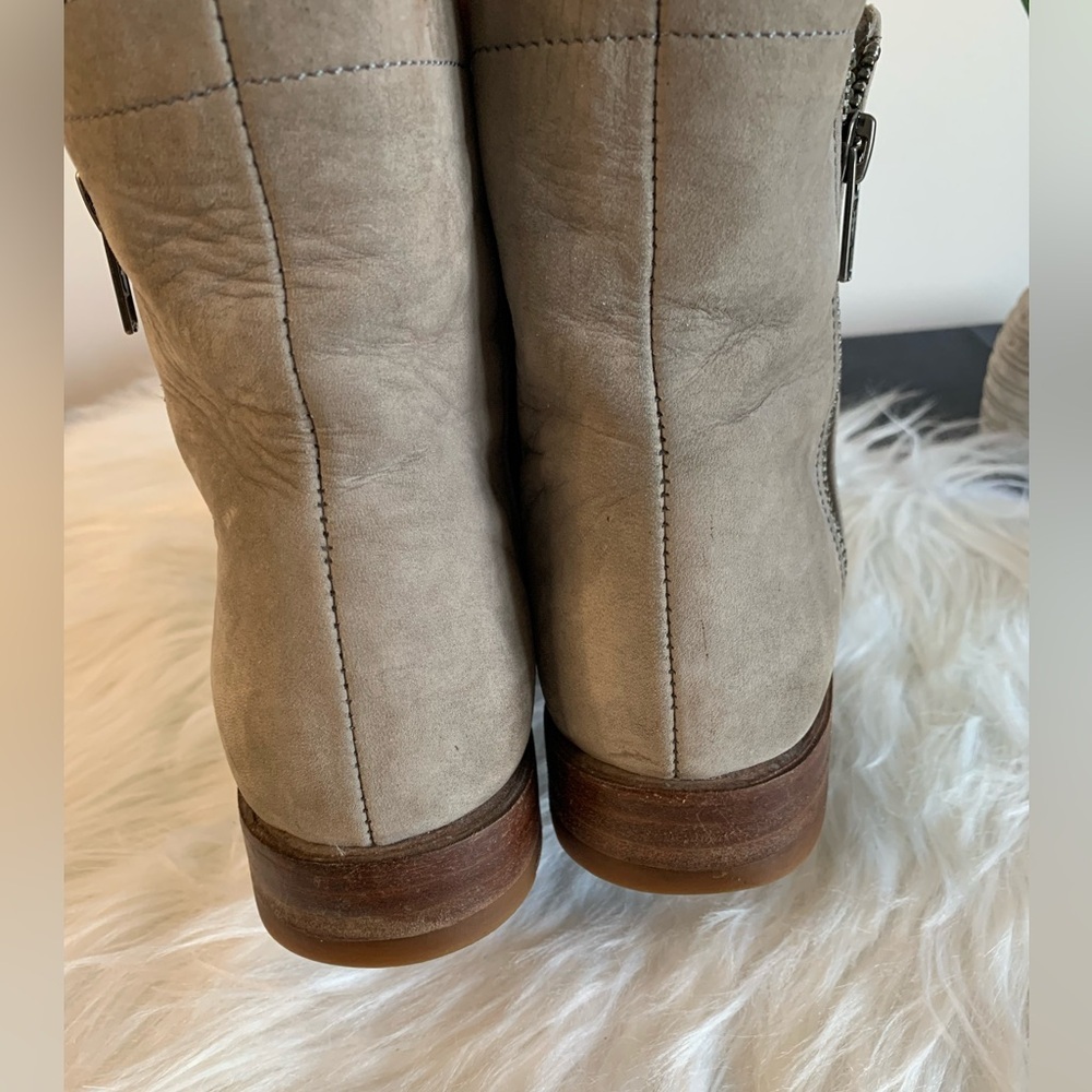 Frye Natalie Double Zipper Grey Boots - Size EU 36 - Picture 7 of 13